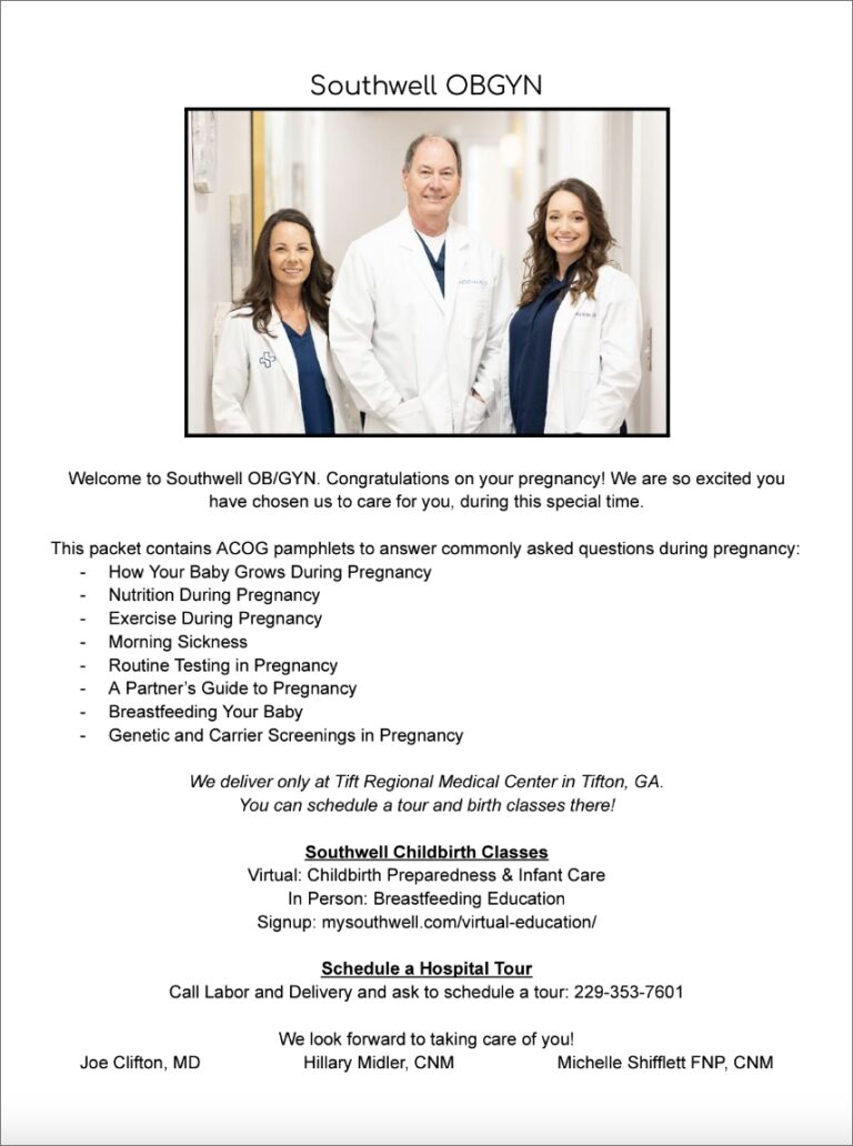 Patient Information - Southwell OB-GYN